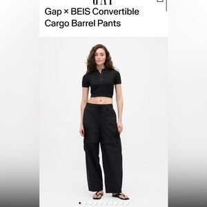 Gap x Beis convertible barrel pants